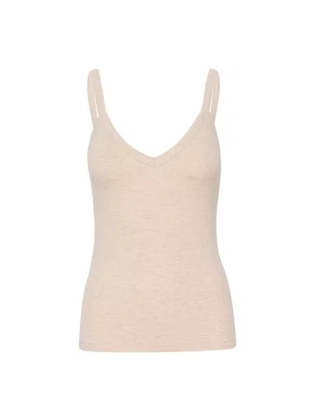 Dzianinowy top Inwear w kolorze melanż beżowy