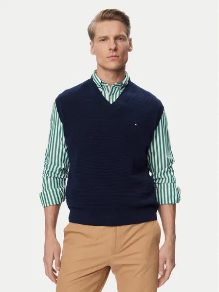 Tommy Hilfiger Megztinis Tamsiai mėlyna