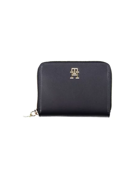 Lniany portfel Tommy Hilfiger czarny