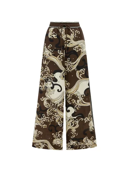 Pantaloni Alemais cu imagine maro