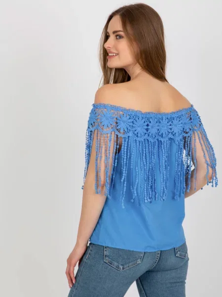 Bluză Fashionhunters albastru