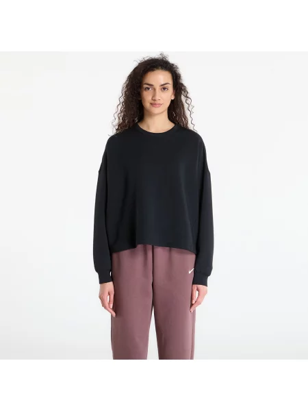 Tričko Nike ImpossiblySoft Dri-FIT Oversized Crew-Neck Top Black/ Dk Smoke Grey XL černé