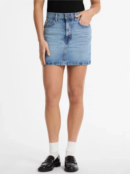 GUESS JEANS Fustă denim albastru