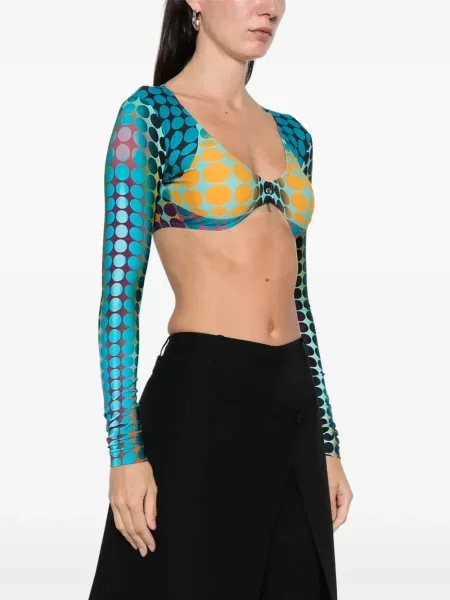 Top Jean Paul Gaultier niebieski