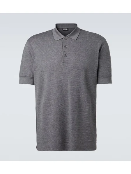 Polo Zegna de mătase gri