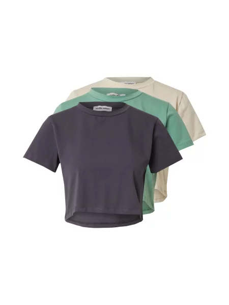 STUDIO SELECT Tricou Heidi / gri închis / verde deschis bej