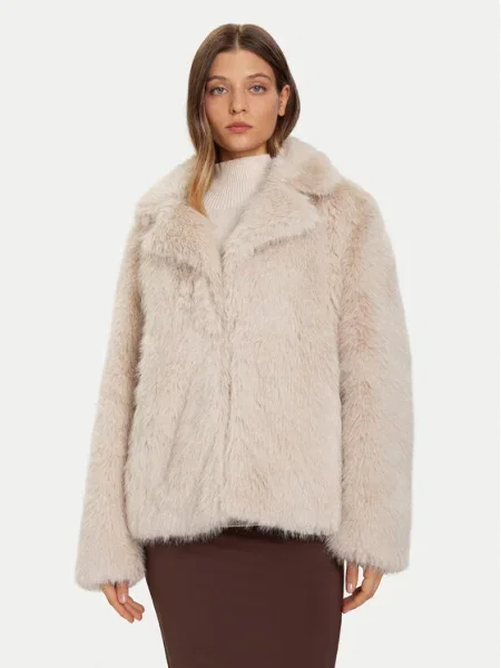 Bomboogie Кожено палто Paris бежов