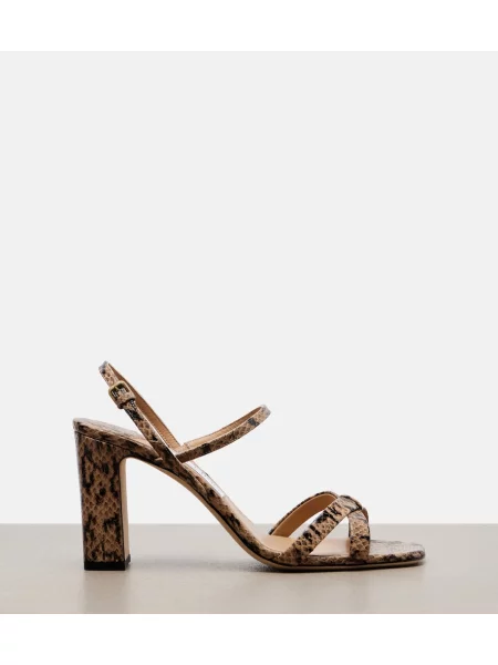 Sandale Jimmy Choo slingback cu model piele de șarpe