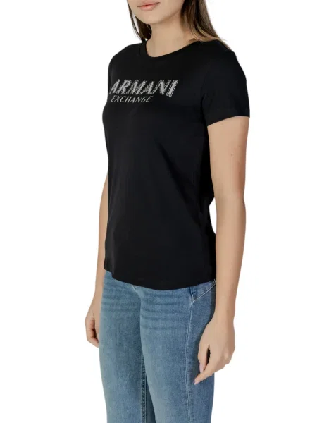 Armani Exchange Majica Regular Fit črna