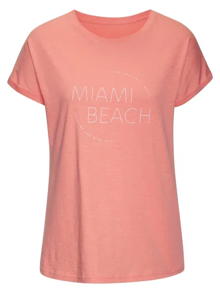 VIVANCE by LASCANA Tricou portocaliu somon alb