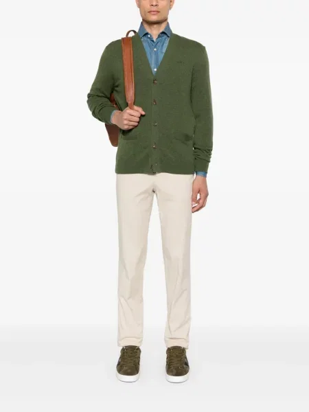 Vunena kapa Polo Ralph Lauren karirana s printom crna