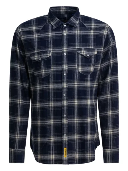 Карирана риза B.d. Baggies синьо