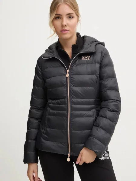 Női Emporio Armani Train Core Plus Eco Down Medium párnázott kabát fekete. Méret: XS fekete
