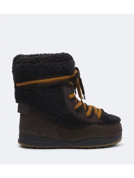 Botine Bogner din piele de oaie maro