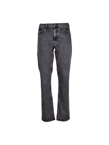 Jeansy straight leg Gant szare