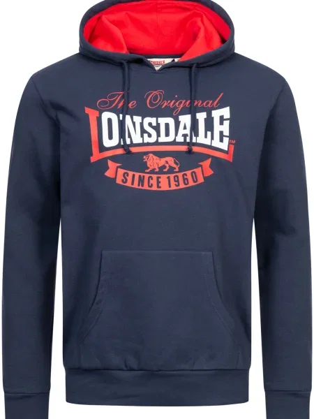 Pulover Lonsdale s kapuco modra
