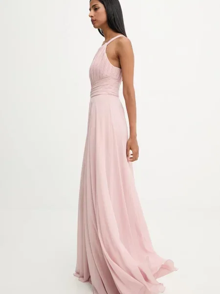 Макси платье Answear.lab клеш розовое
