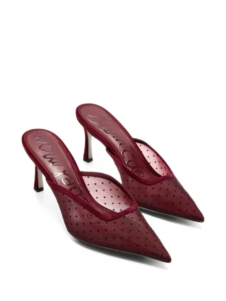 Papuci tip mules Sam Edelman cu buline plasă roșu