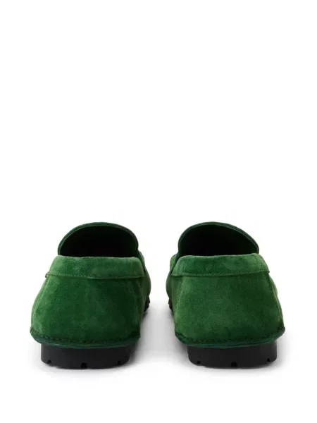 Pantofi loafer Ferragamo din piele de căprioară verde