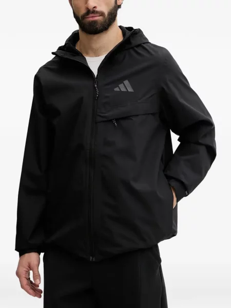 Geacă Adidas cu șireturi din piele de căprioară alb