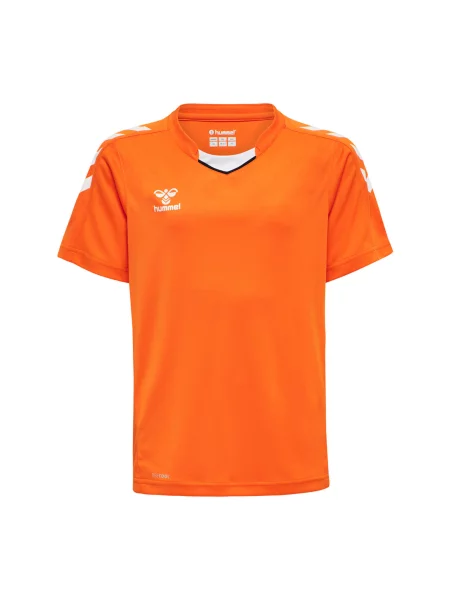 Koszulka sportowa z krótkim rękawem dziecięca Hummel Core XK Kids Poly Jersey S pomarańczowa