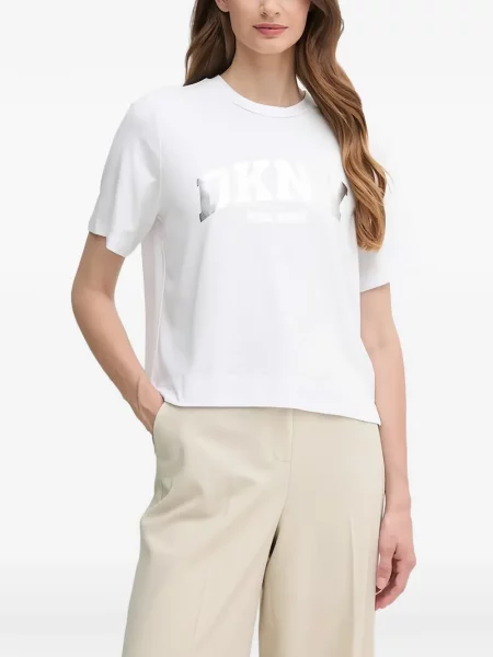 Tricou Dkny cu autograf alb