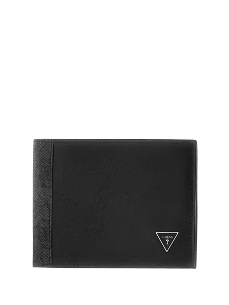 GUESS Portofel Sidney gri închis negru