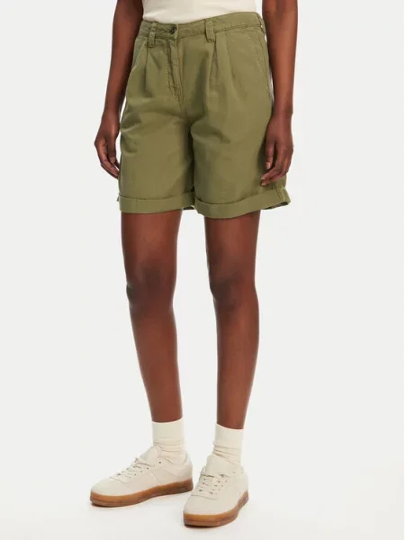 Kratke hlače iz tkanine Kappa zelena