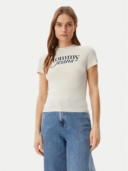 Tommy Jeans Tricou Essential bej