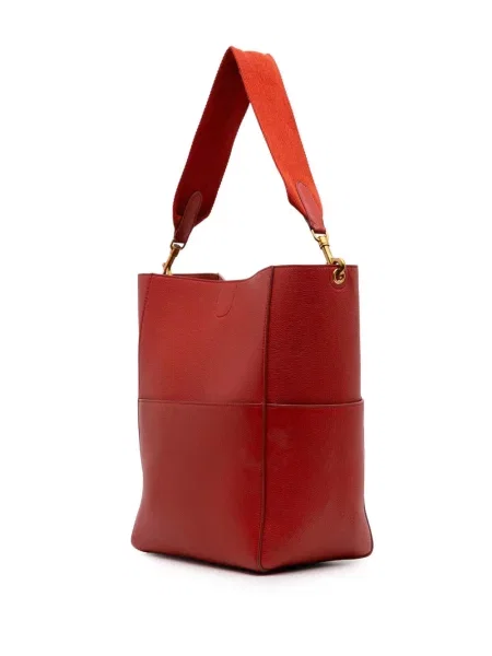 Kožená bucket kabelka Celine Pre-owned červená