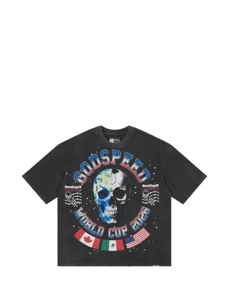Tricou Godspeed cu imagine negru
