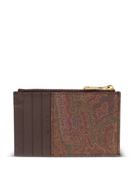 Portofel Etro cu model paisley maro