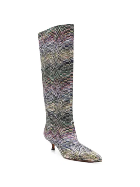 Botine Missoni tricotate albastru