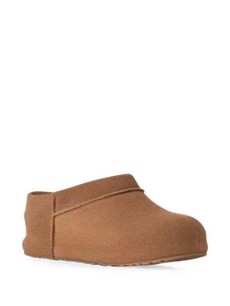 Saboți Ugg din piele de căprioară maro
