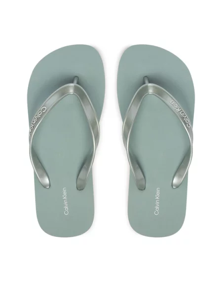 Calvin Klein Šlepetės per pirštą Arwa žalia