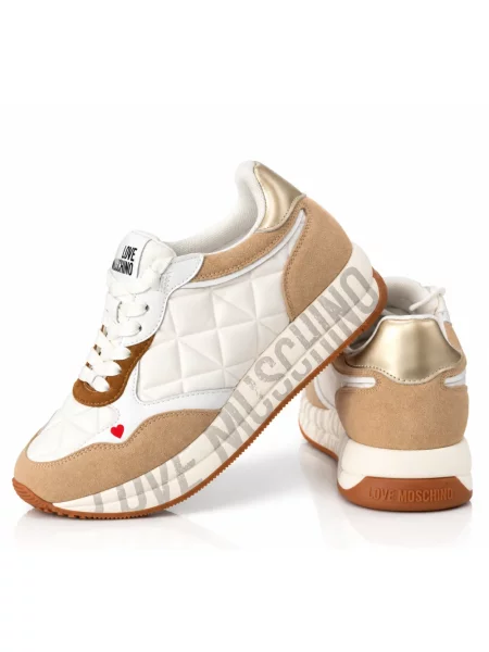 Buty do biegania Love Moschino zamszowe do biegania brązowe