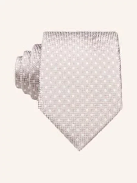 Prince Bowtie Kravata béžová / šedá bílá