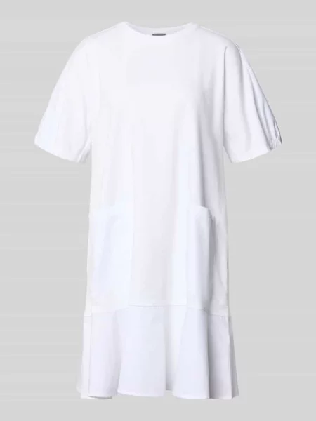 Sukienka tunikowa do kolan z bufiastymi rękawami model ONORE' Mm By Max Mara biała