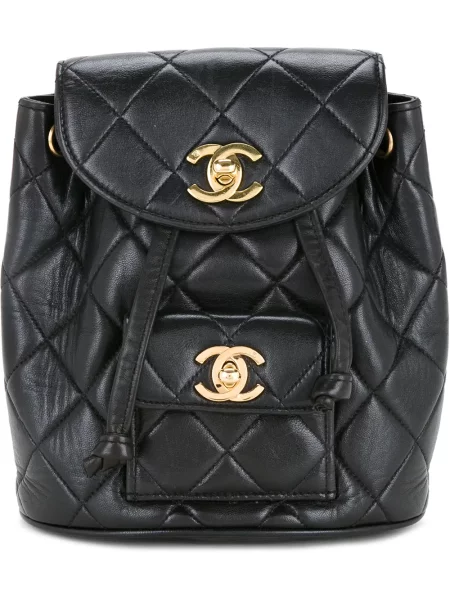 Prošívaný batoh Chanel Pre-owned černý