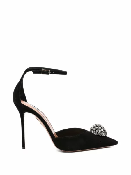 Pantofi cu toc Aquazzura din piele de căprioară negru