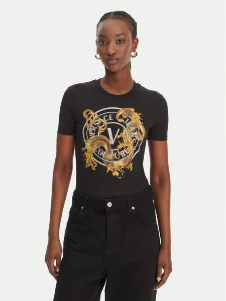 Versace Jeans Couture Tričko svetlooranžová biela čierna