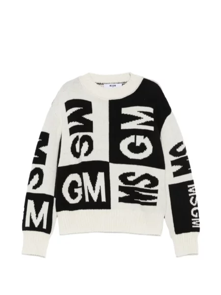 Sweter dziecięcy Msgm biały