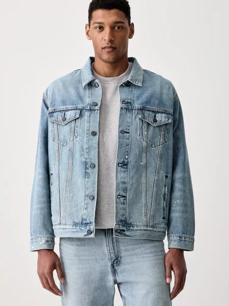 Levi's geacă de blugi pentru bărbați din RELAXED FIT albastru