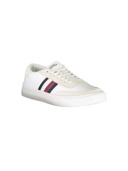 Trampki Tommy Hilfiger skórzane wiązane białe