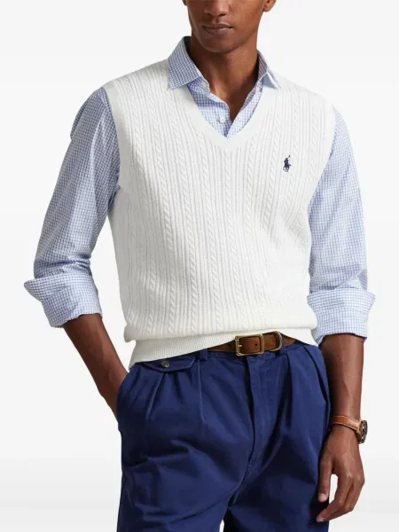 Μικρός πλεκτά σορτς Polo Ralph Lauren με κέντημα λευκό