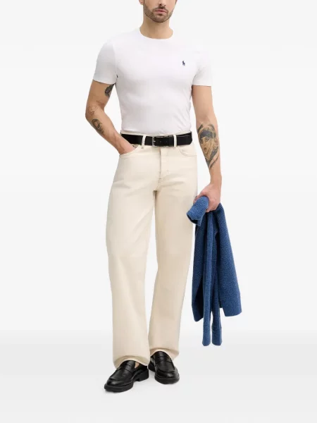 Bőr húzózsinór pólóing Polo Ralph Lauren barna