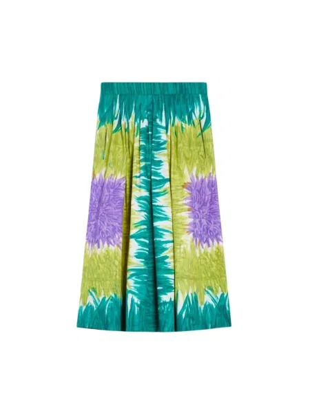 Weekend Max Mara spódnica midi rozkloszowana zielony