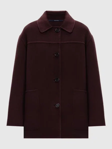 Бордове пальто GIUGNO з вовни Max Mara