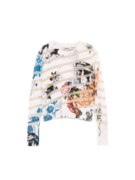 Desigual Pulover mai multe culori alb