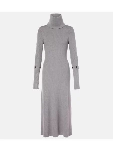 Rochie midi Proenza Schouler tricotate până la genunchi de costum gri